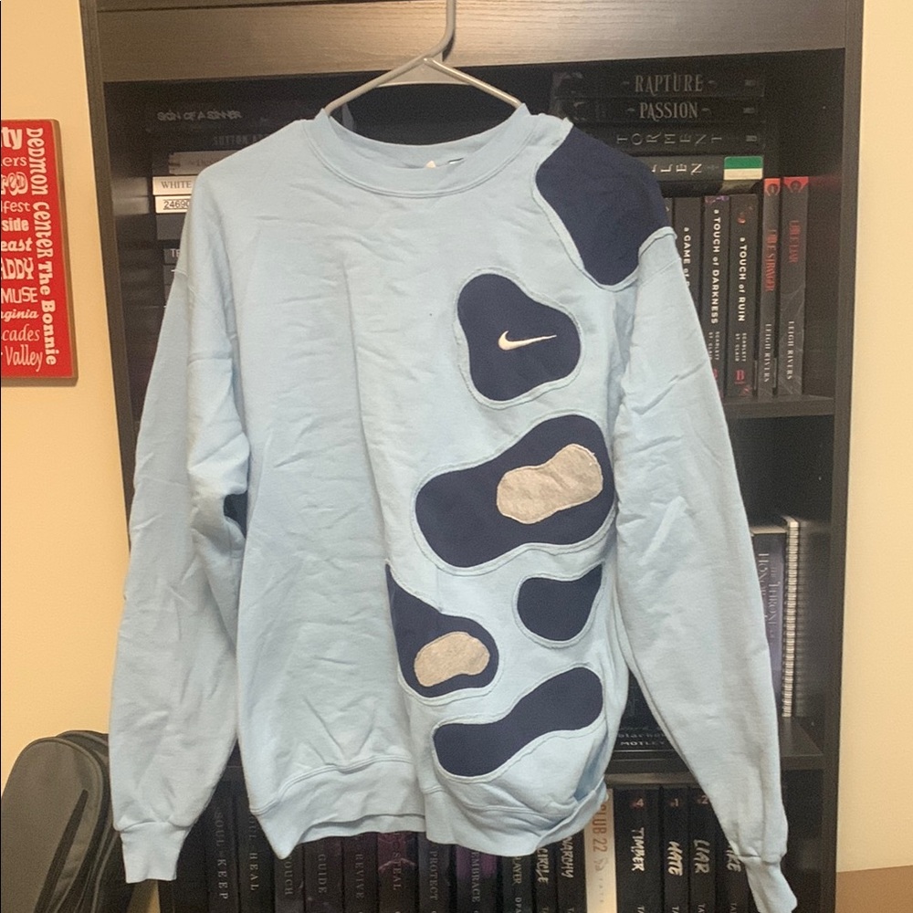 Reworked Nike Blue and Navy Sweater